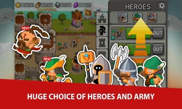 成长城堡自动塔防者游戏