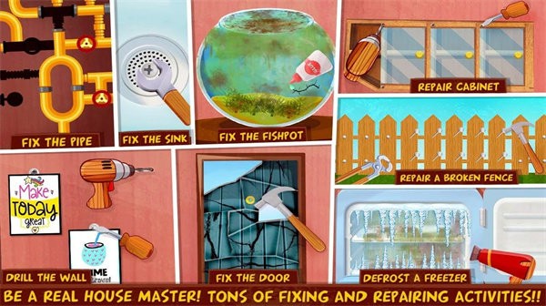 女孩家庭清洁和清理手机版