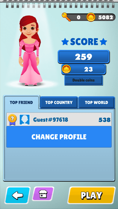 冰公主地铁跑酷游戏