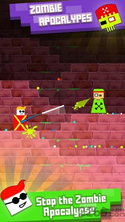 方块人跳跃射击手机版
