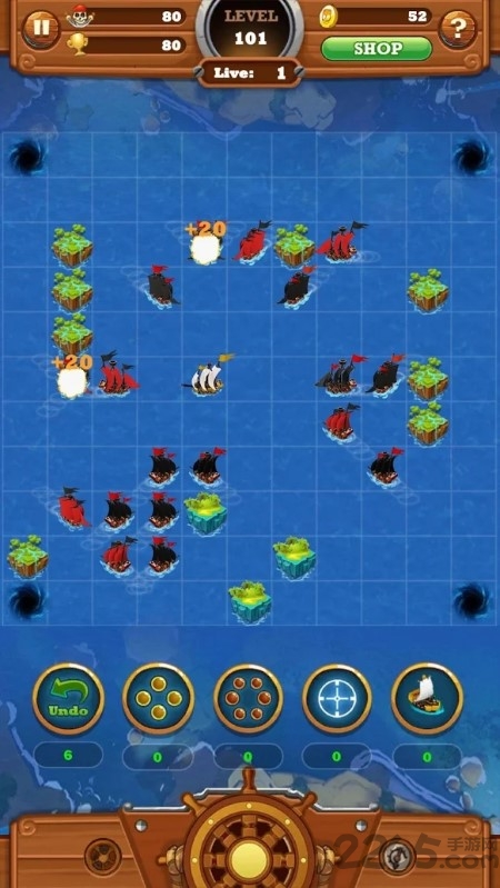 七艘战舰海盗海游戏