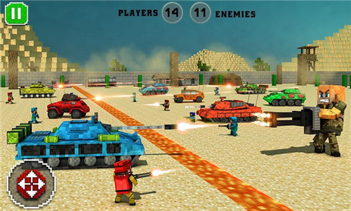 方块人军队作战游戏