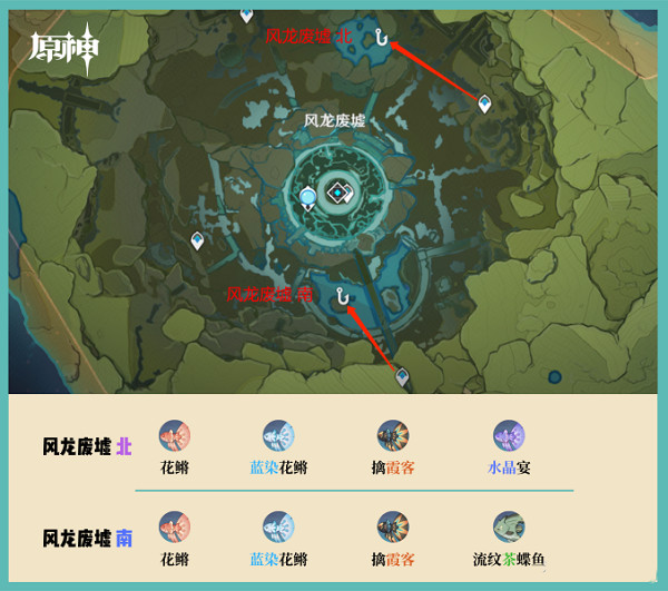 云原神钓鱼点攻略 云原神钓鱼点攻略说明